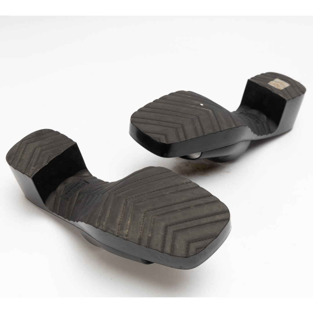 Gucci Black Block Heel Sandals