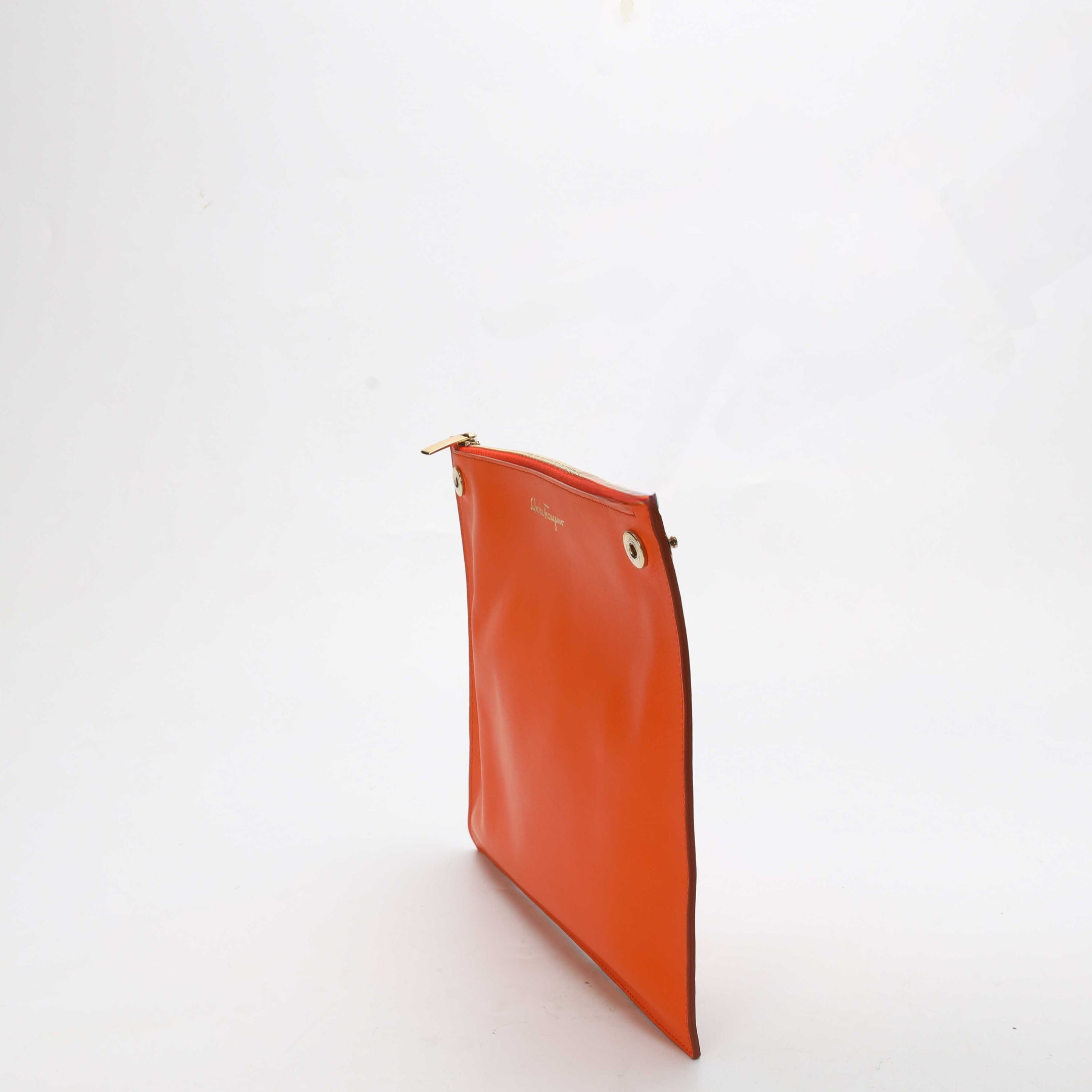 Salvatore Ferragamo Coral Red Gancini Lock Tote