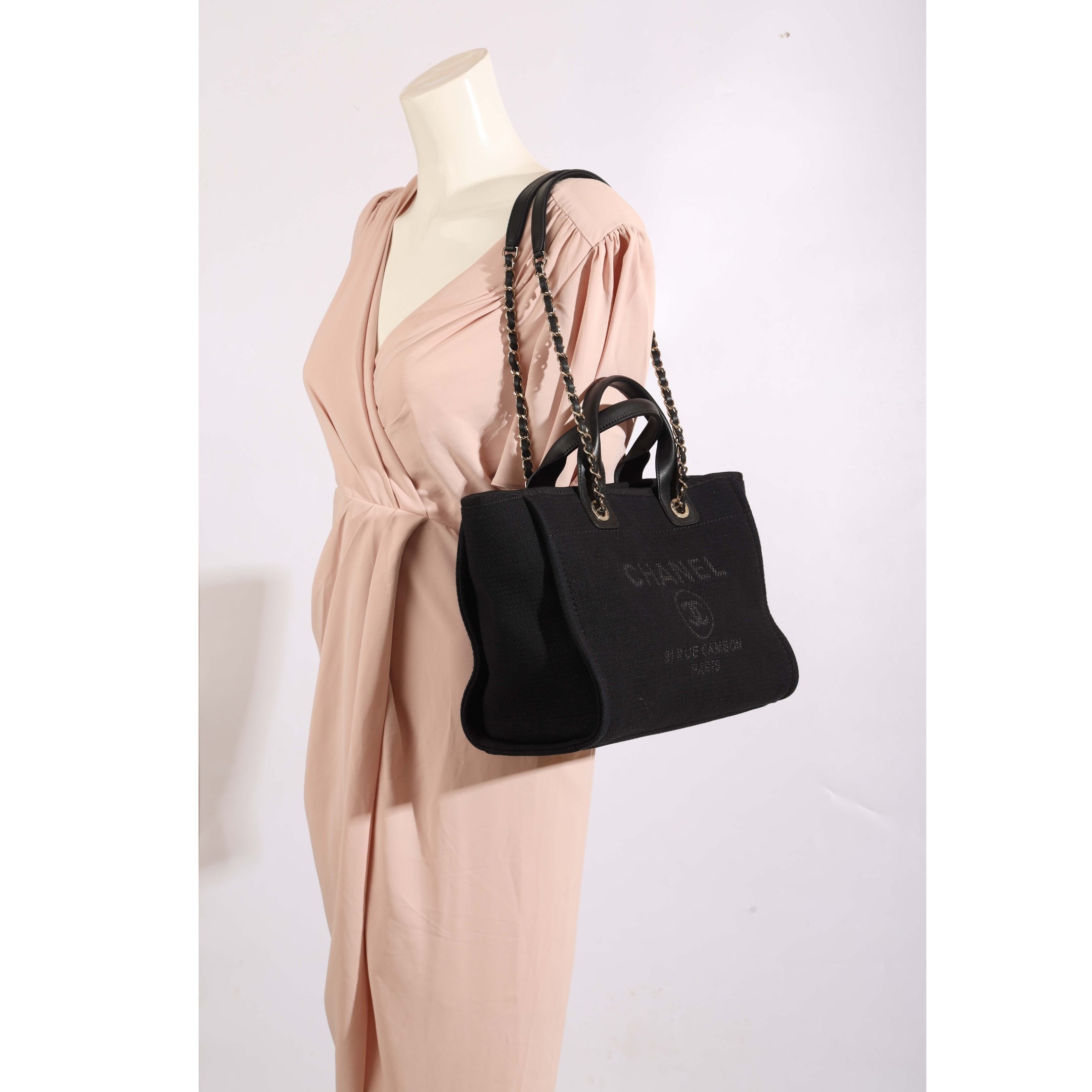 Chanel Black Deauville Tote