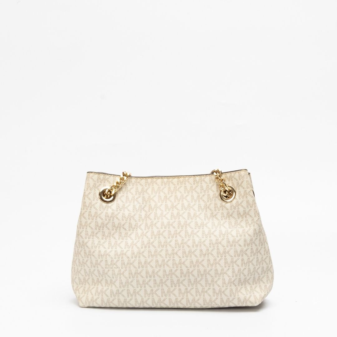 Michael Kors Jet Set Large Logo Chain Tote Bag