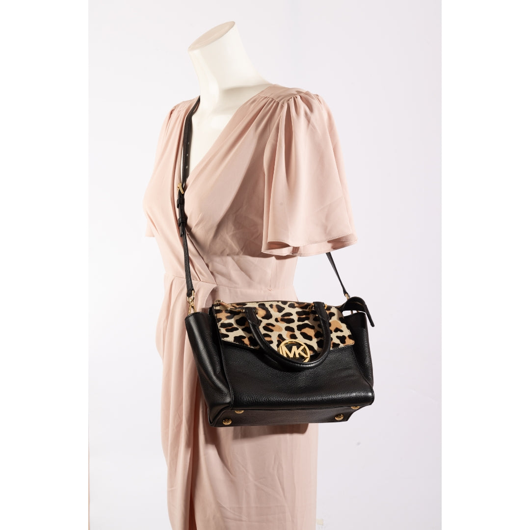 Michael Kors Animal Hair Print Leather Crossbody Bag
