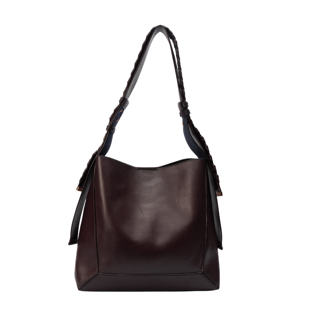 Stella McCartney Burgundy Faux Leather Medium Hobo Bag