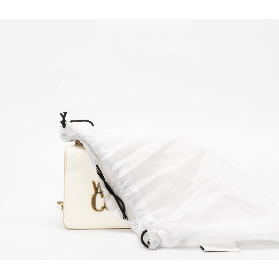 Versace Jeans Couture White VJC Logo Shoulder Bag
