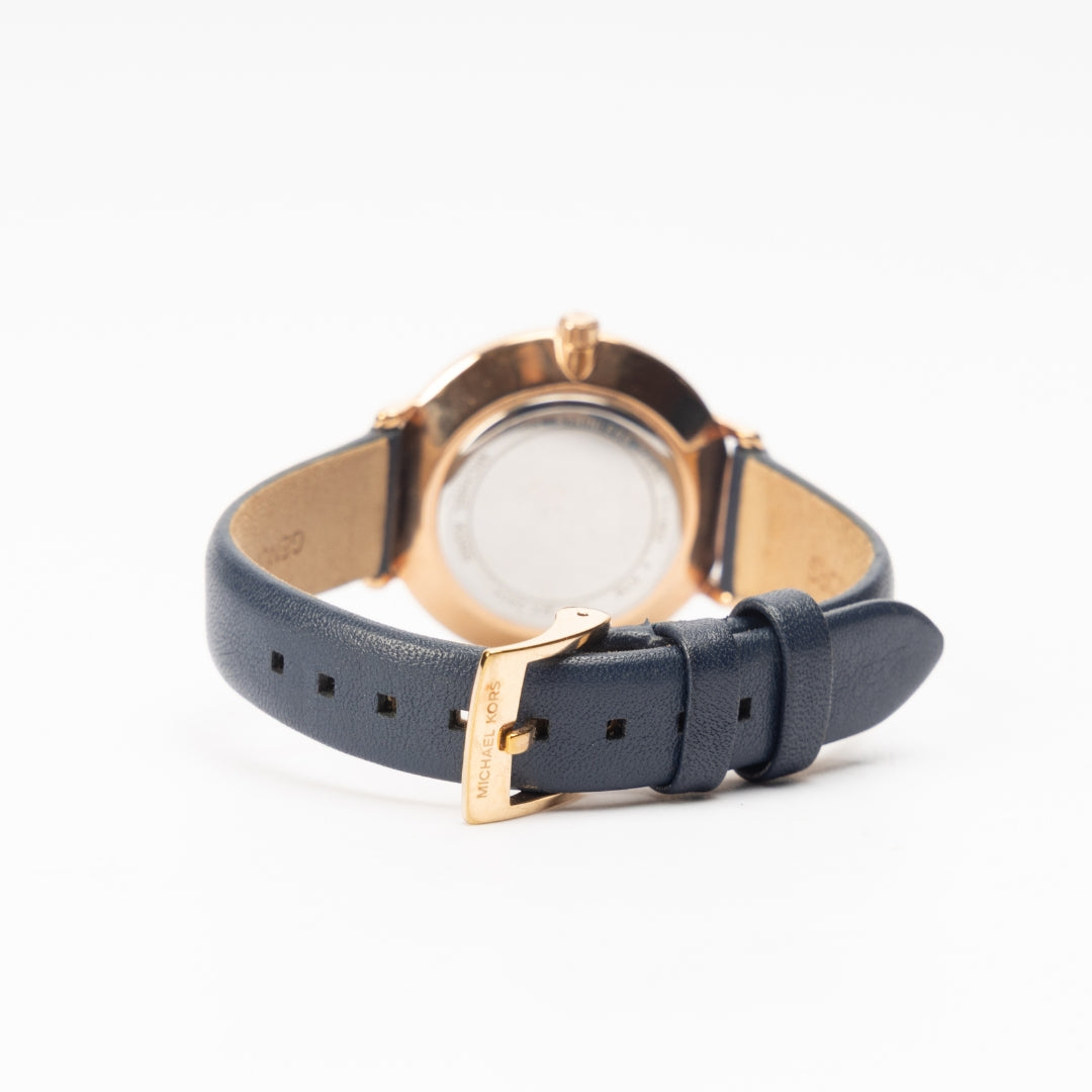 Michael Kors Leather Strap Watch For Women