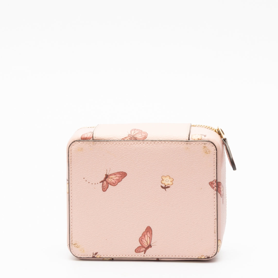 Coach Pink Leather Jewelry Box