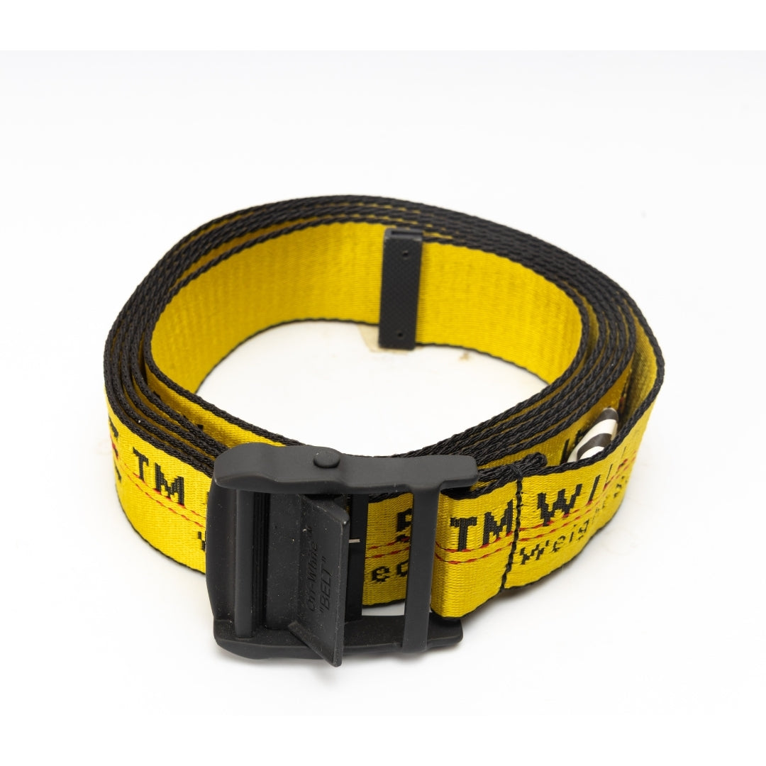 Off White Yellow Industrial Belt