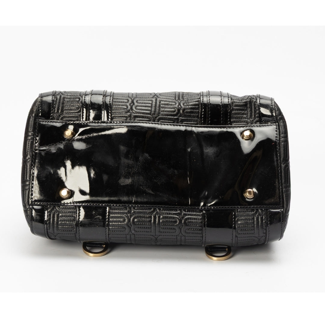 Balenciaga Logo Embossed Leather Shoulder Bag