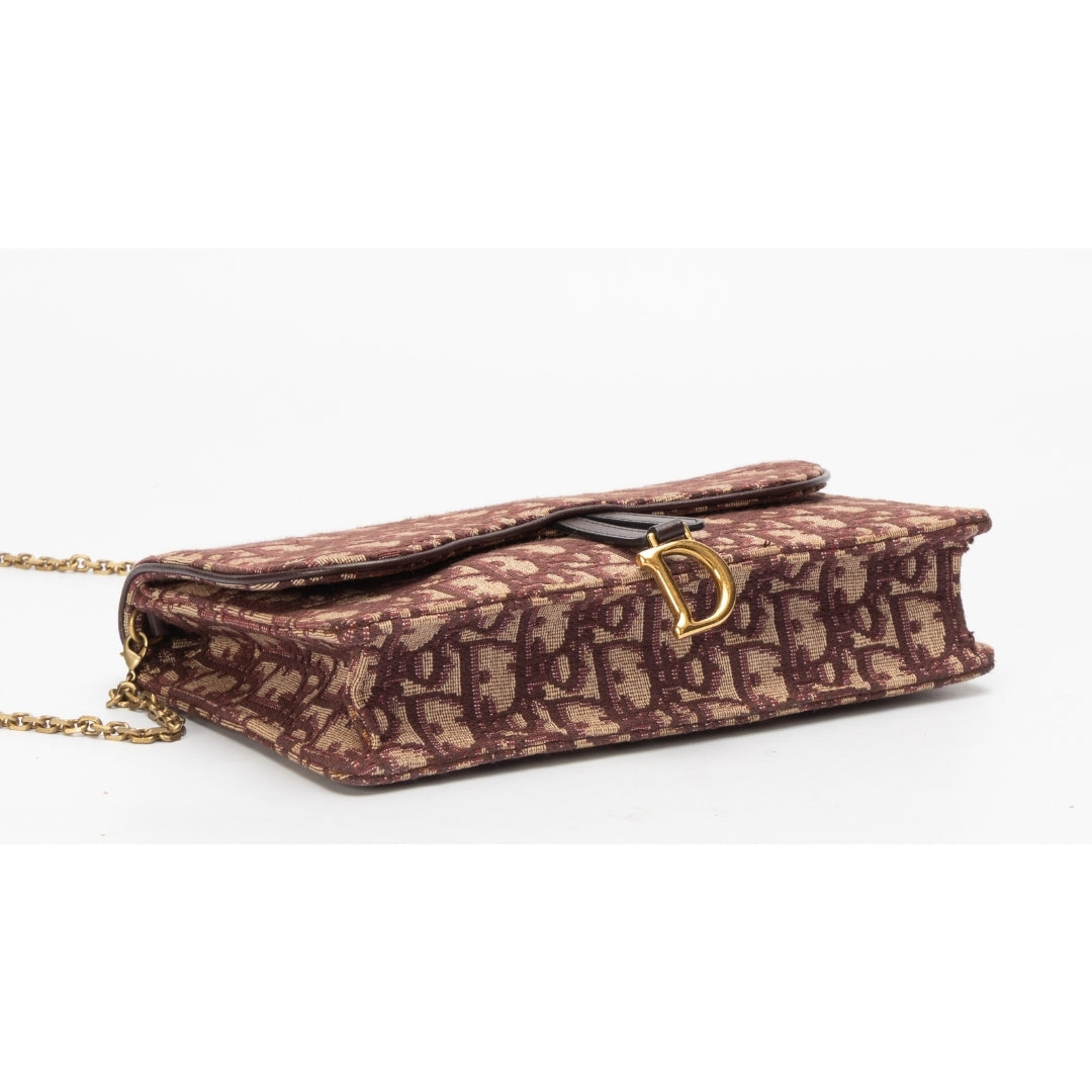 Christian Dior Oblique Jacquard Saddle Pochette