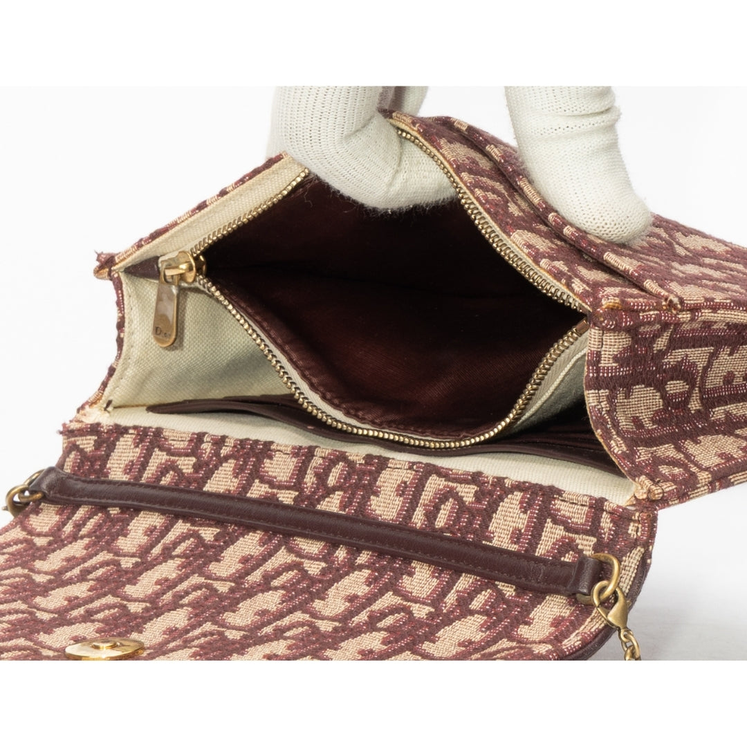 Christian Dior Oblique Jacquard Saddle Pochette