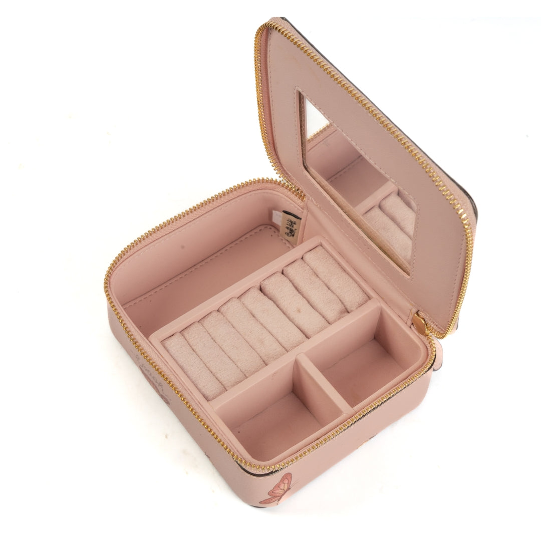 Coach Pink Leather Jewelry Box