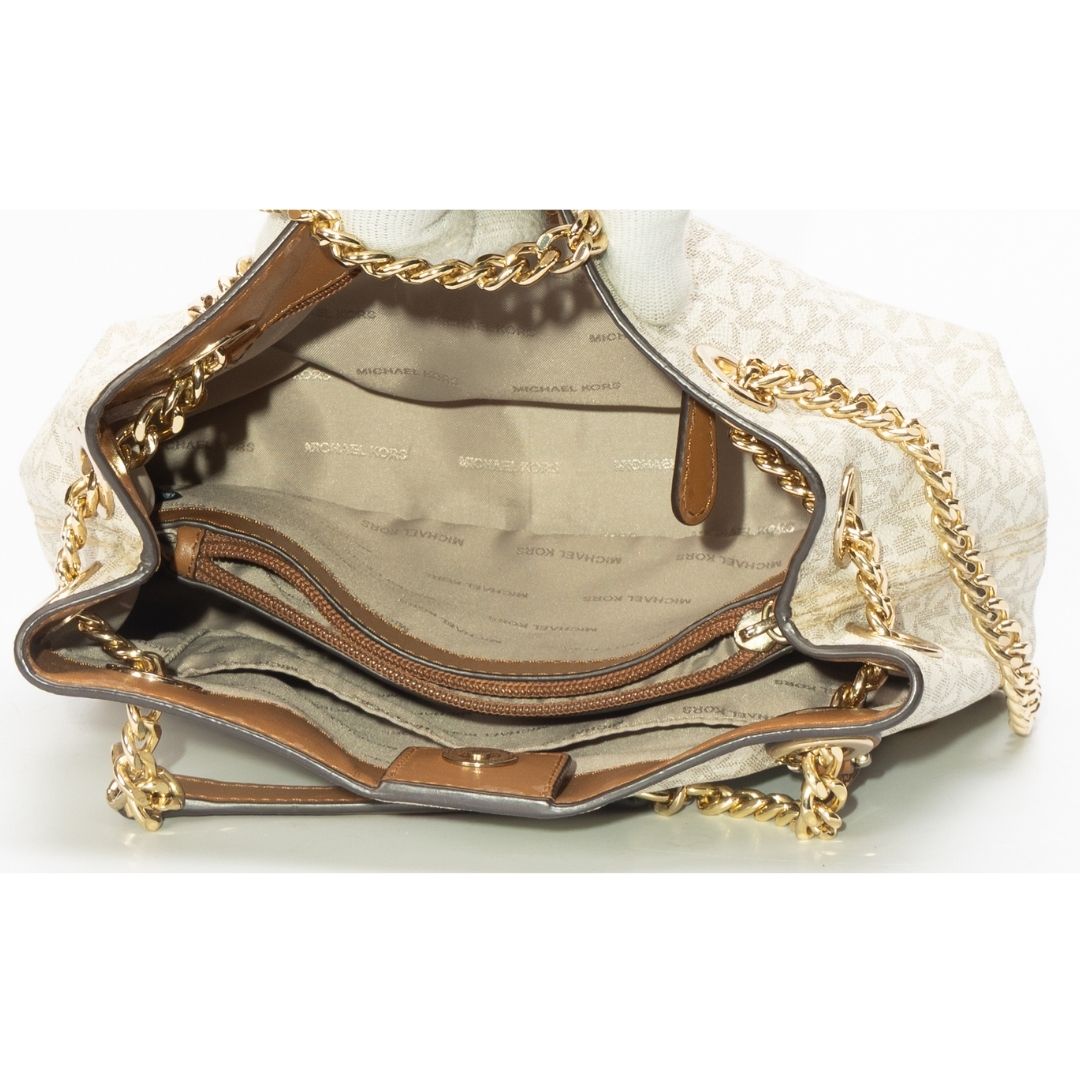 Michael Kors Jet Set Large Logo Chain Tote Bag