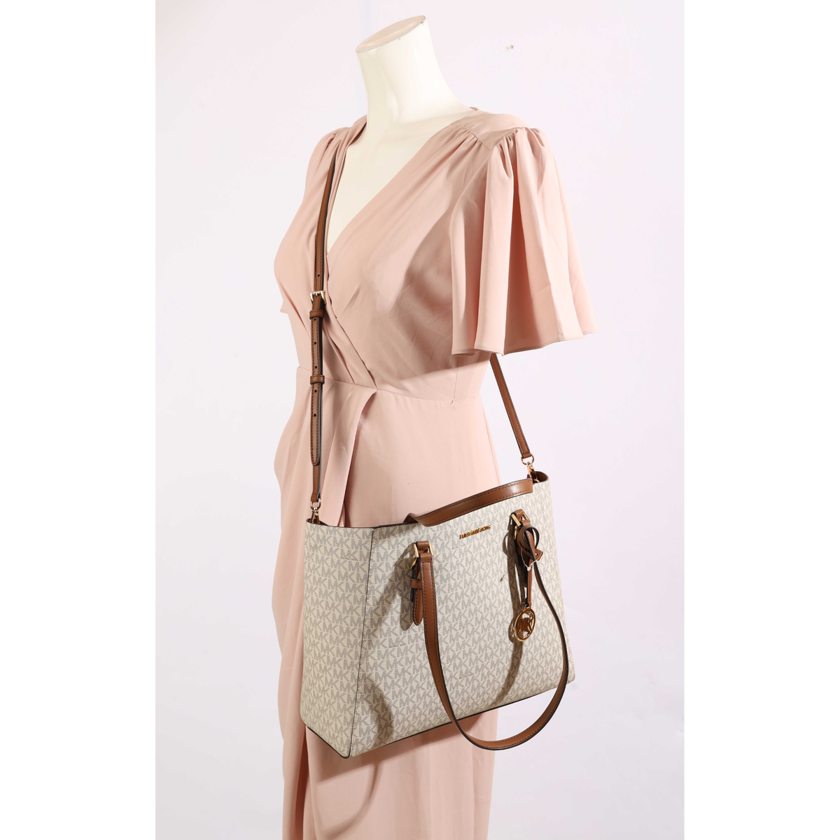 Michael Kors White Charlotte Tote