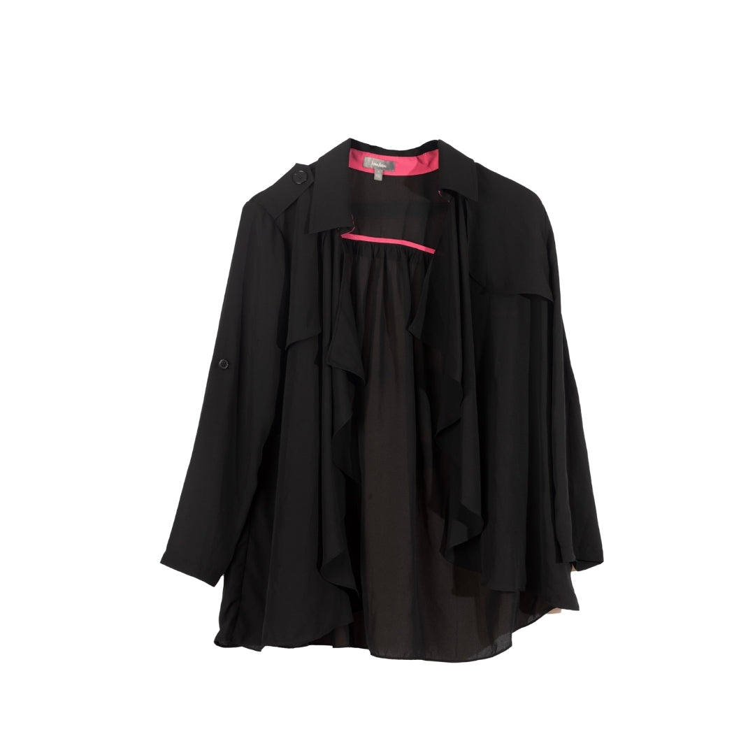 Neiman Marcus Sheer Jacket Top