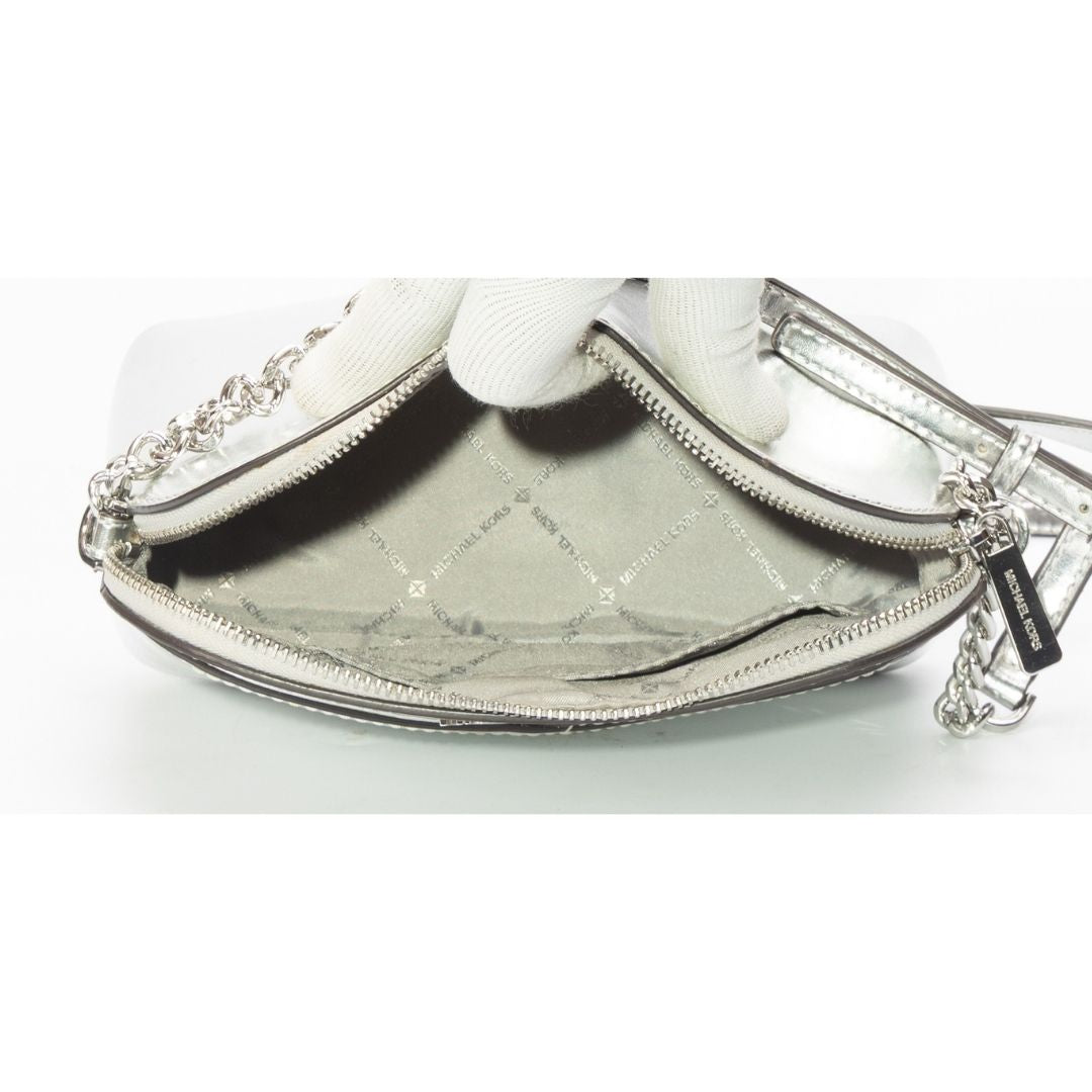 Michael Kors Leather Metallic Crossbody Bag