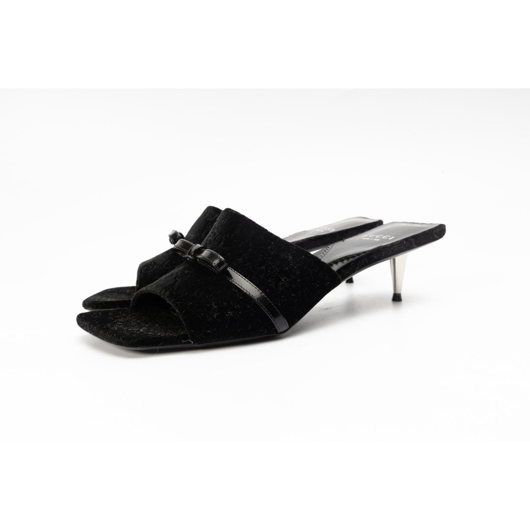 Gucci jacquard velvet sandals