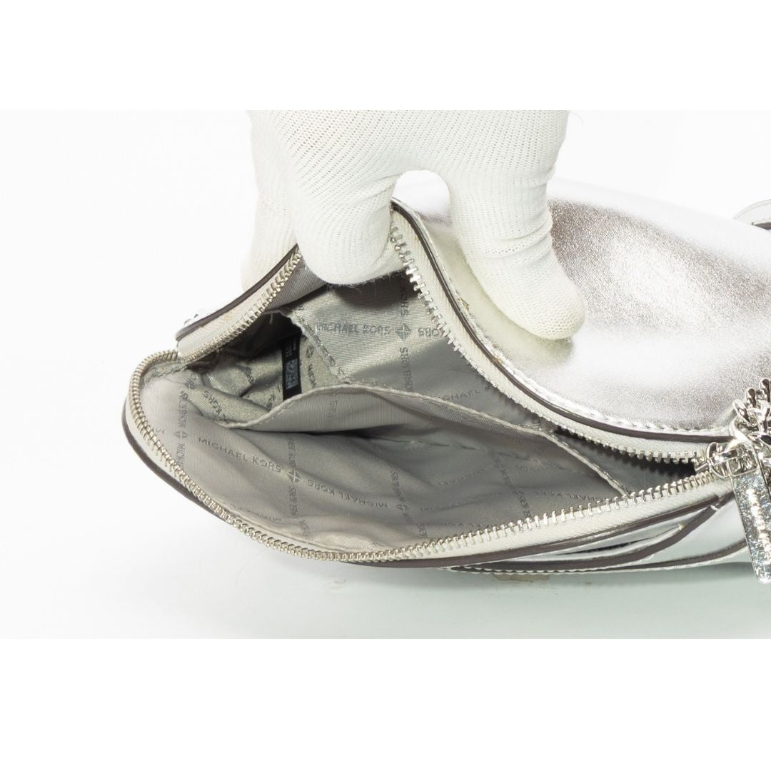 Michael Kors Leather Metallic Crossbody Bag