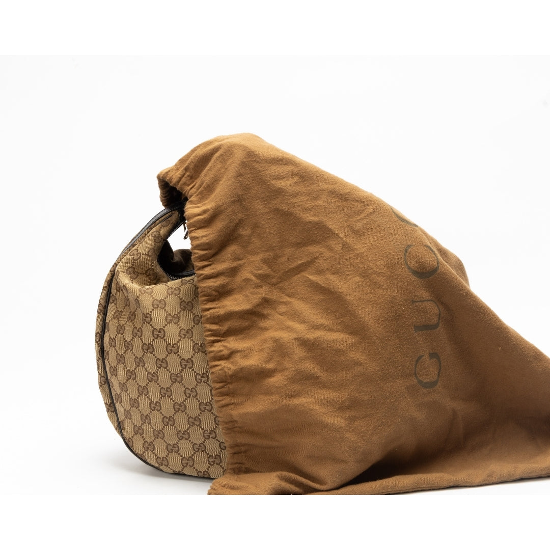 Gucci GG Canvas and Leather Large GG Twins Hobo