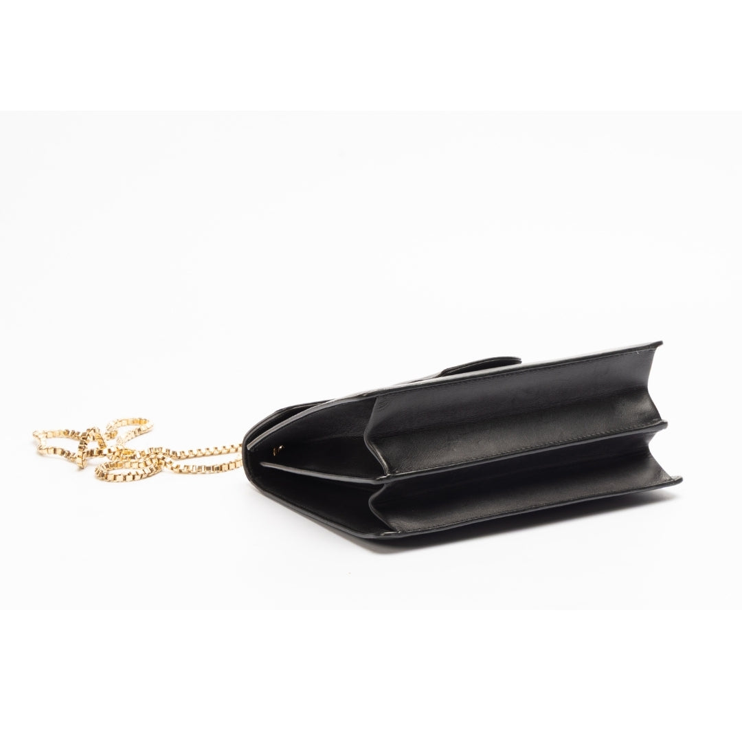Salvatore Ferragamo Chain Link Leather Crossbody Bag