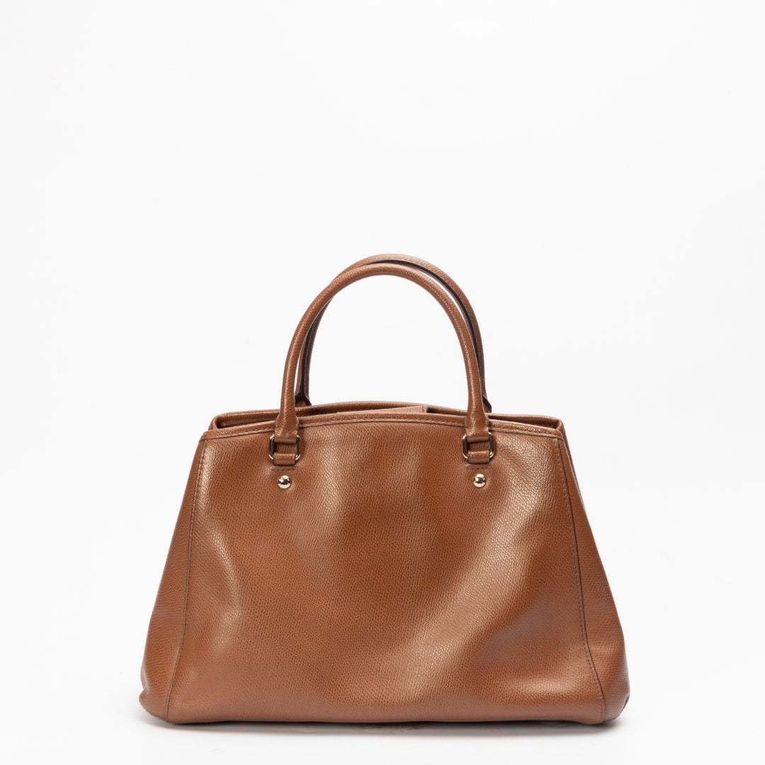 Coach Brown Leather Margot Carryall Satchel