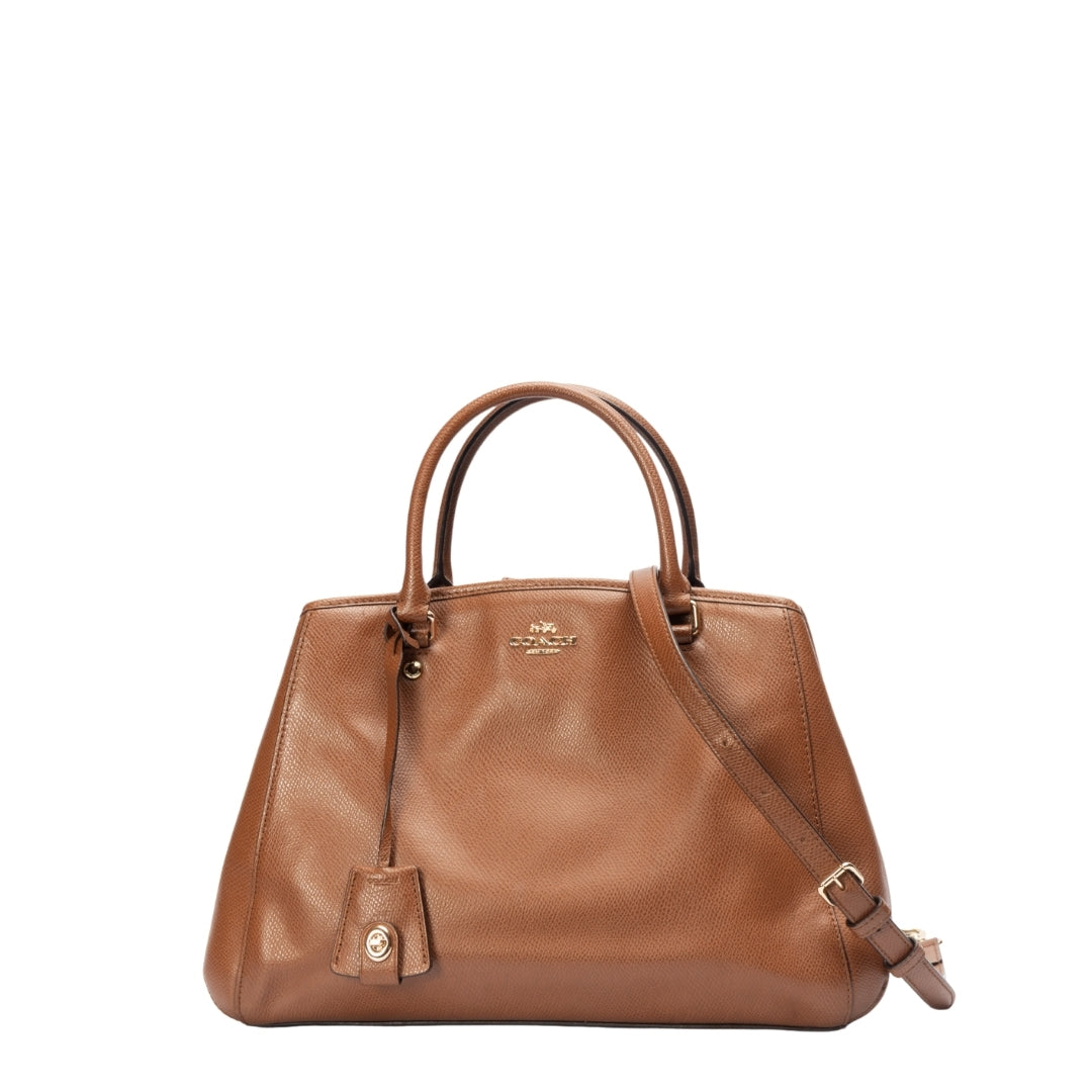 Coach Brown Leather Margot Carryall Satchel