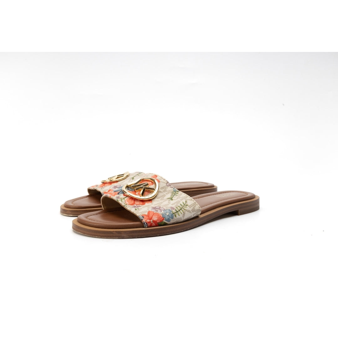 Michael Kors Fawn Hayworth Logo Slide Sandals