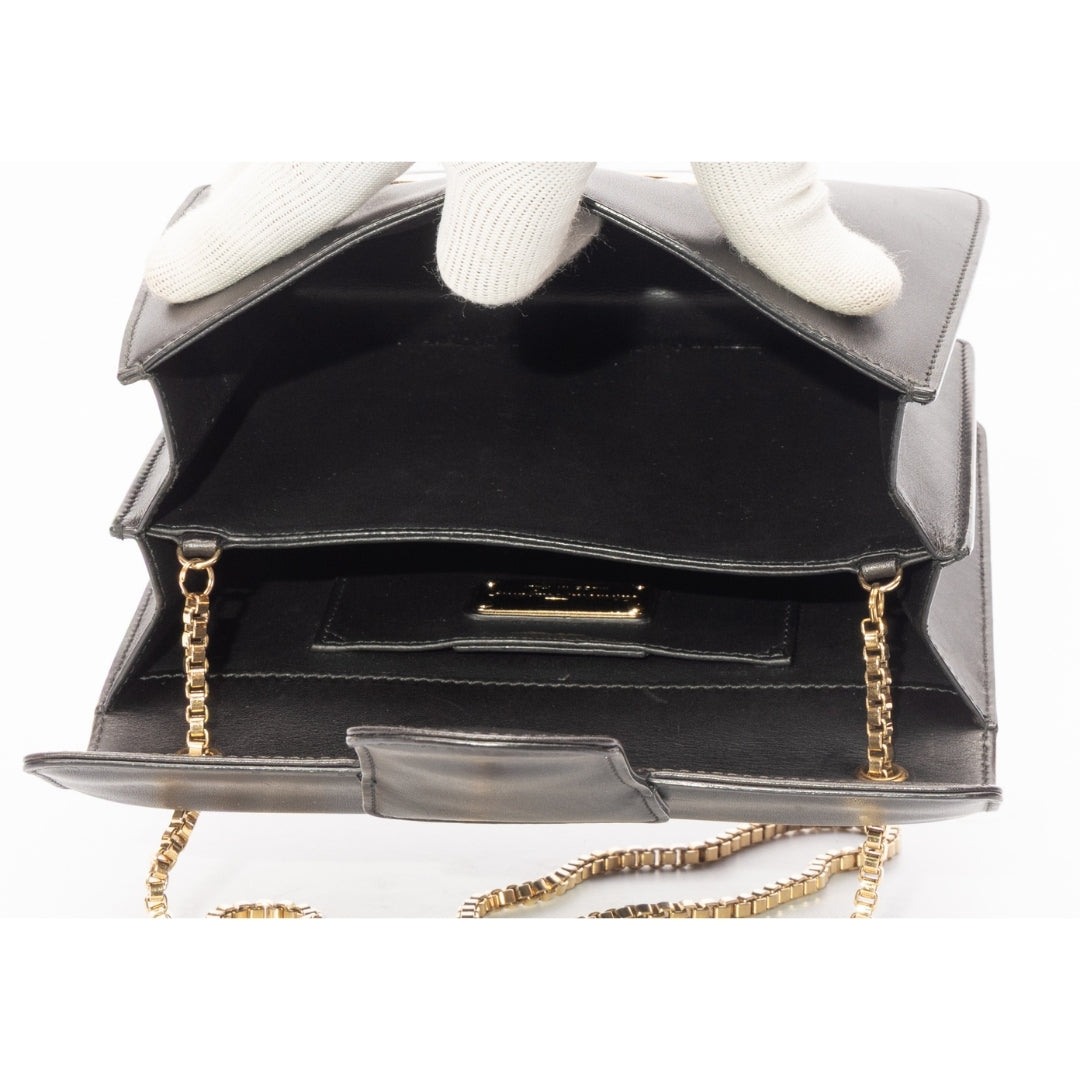 Salvatore Ferragamo Chain Link Leather Crossbody Bag