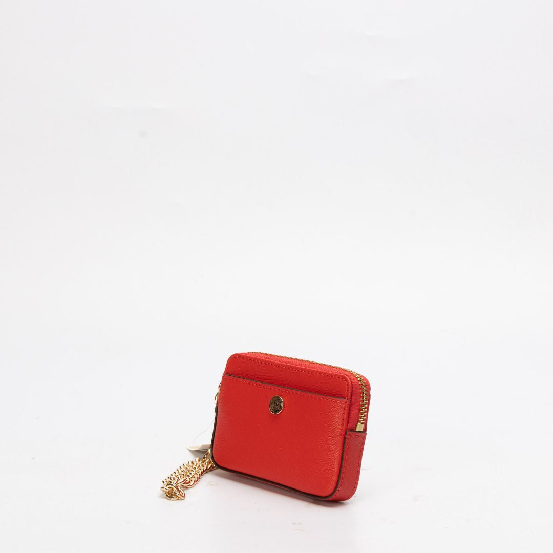 Michael Kors Saffiano Leather Chain Card Case