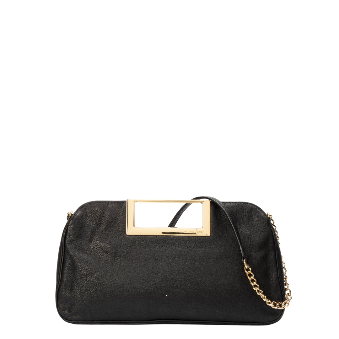 Michael Kors Black Berkley Clutch On Chain
