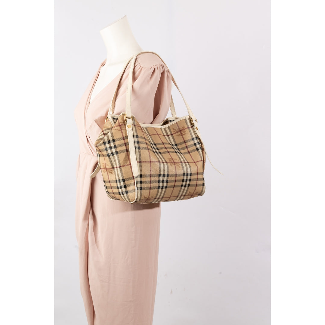 Burberry Haymarket Check Canvas Canterbury Tote
