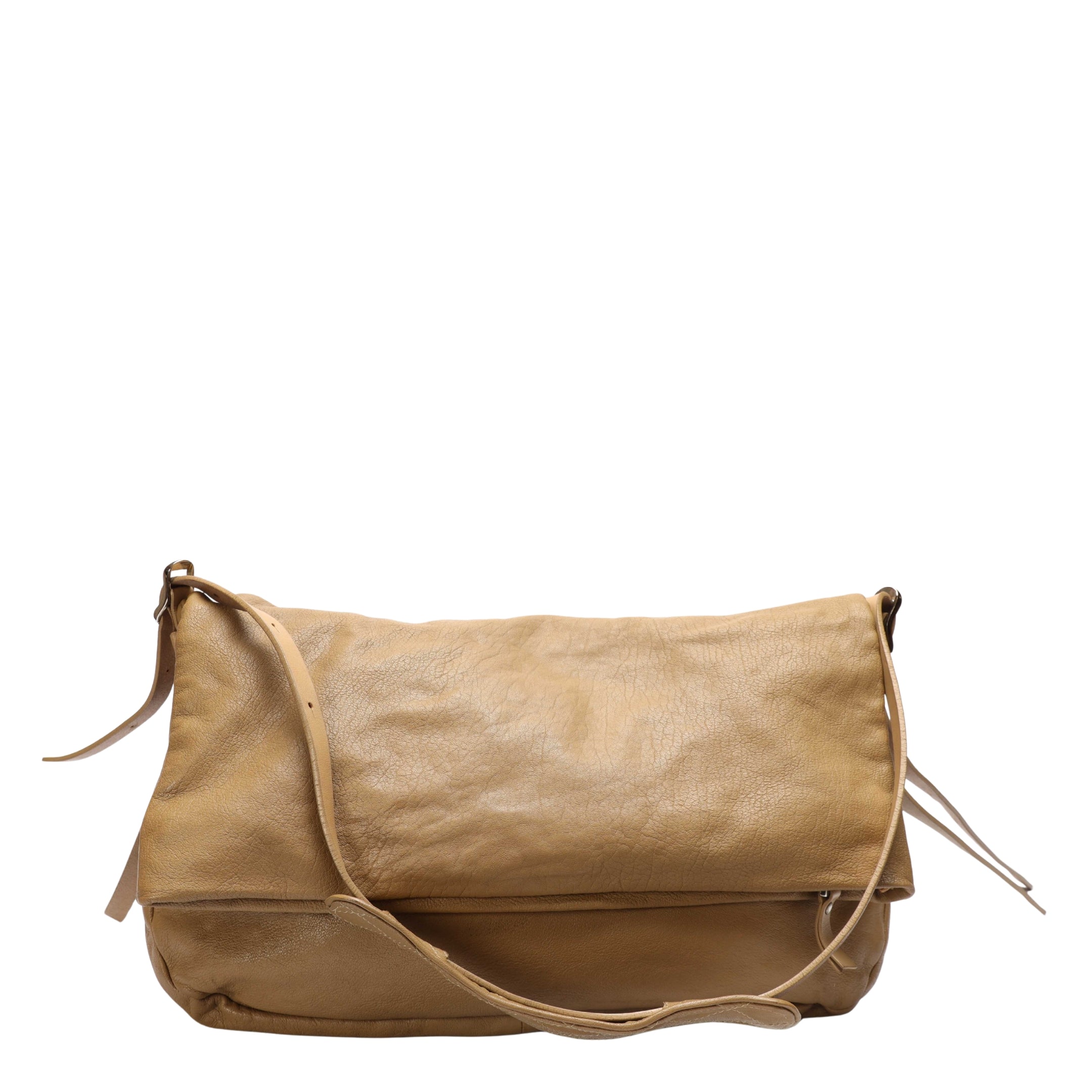 Jimmy Choo Beige Large Biker Saddle Crossbody Bag