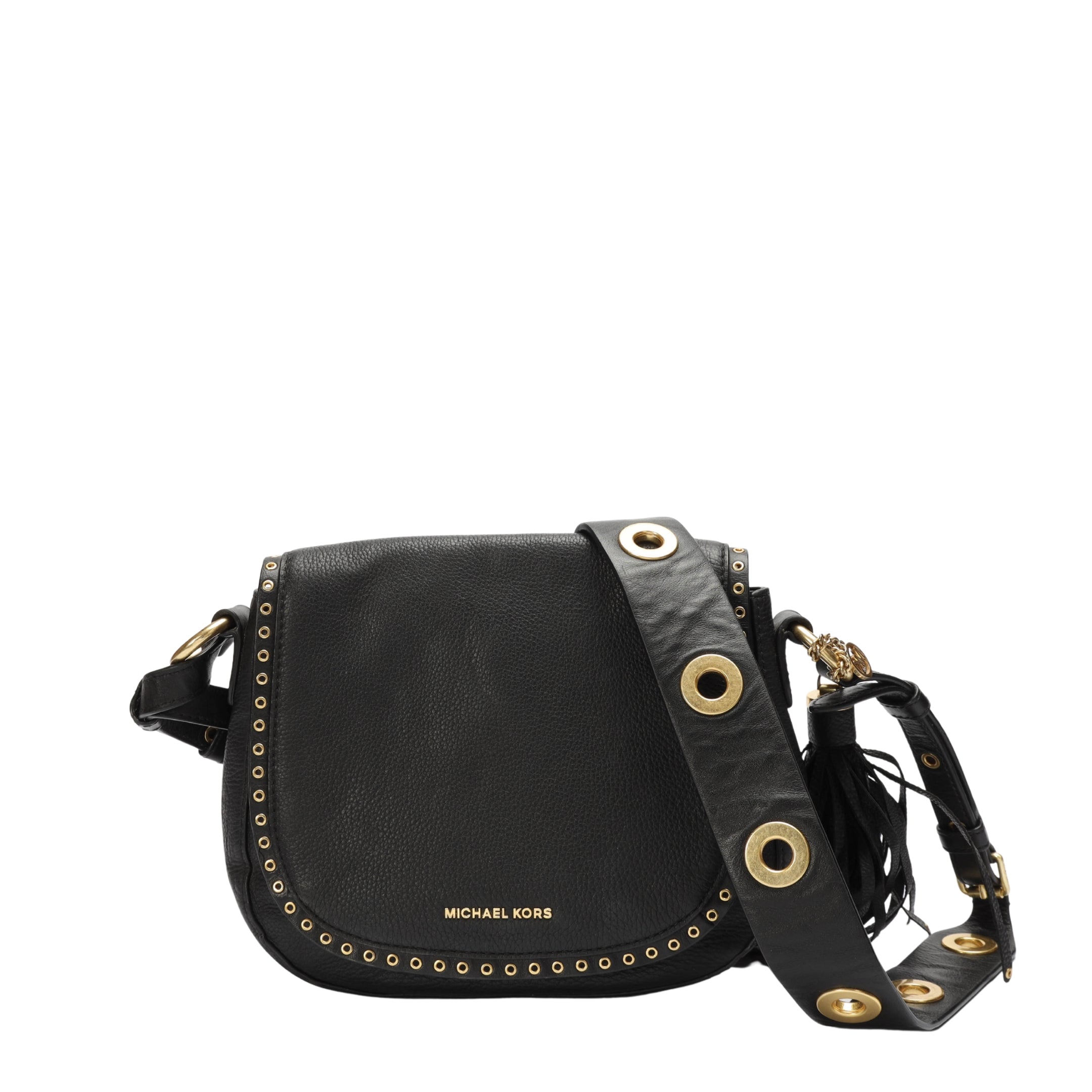 Michael Kors Brooklyn Black Saddlebag