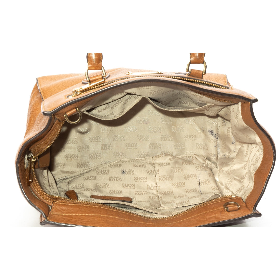 Michael Kors Hamilton Medium Leather Satchel