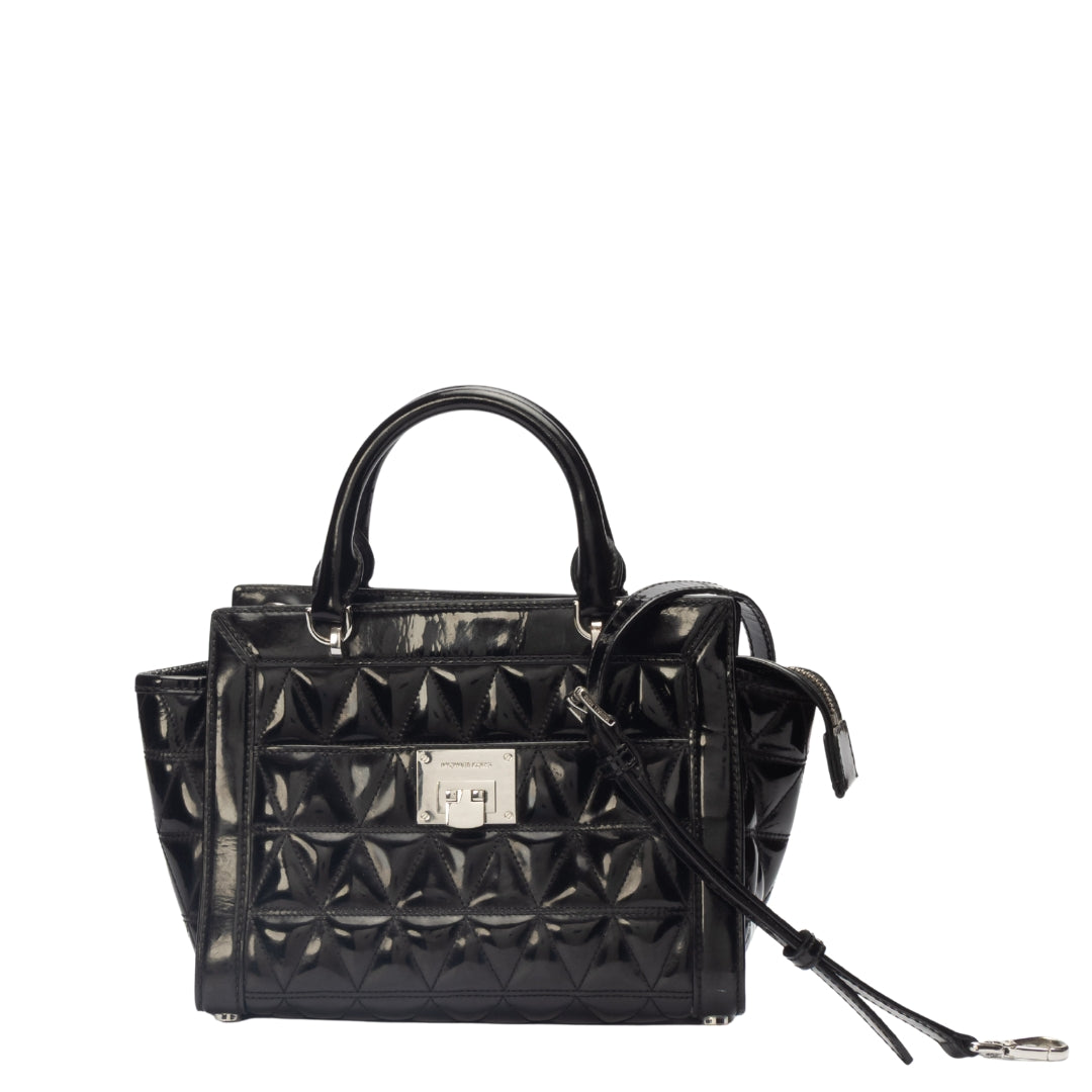 Michael Kors Vivianne Black Convertible Satchel
