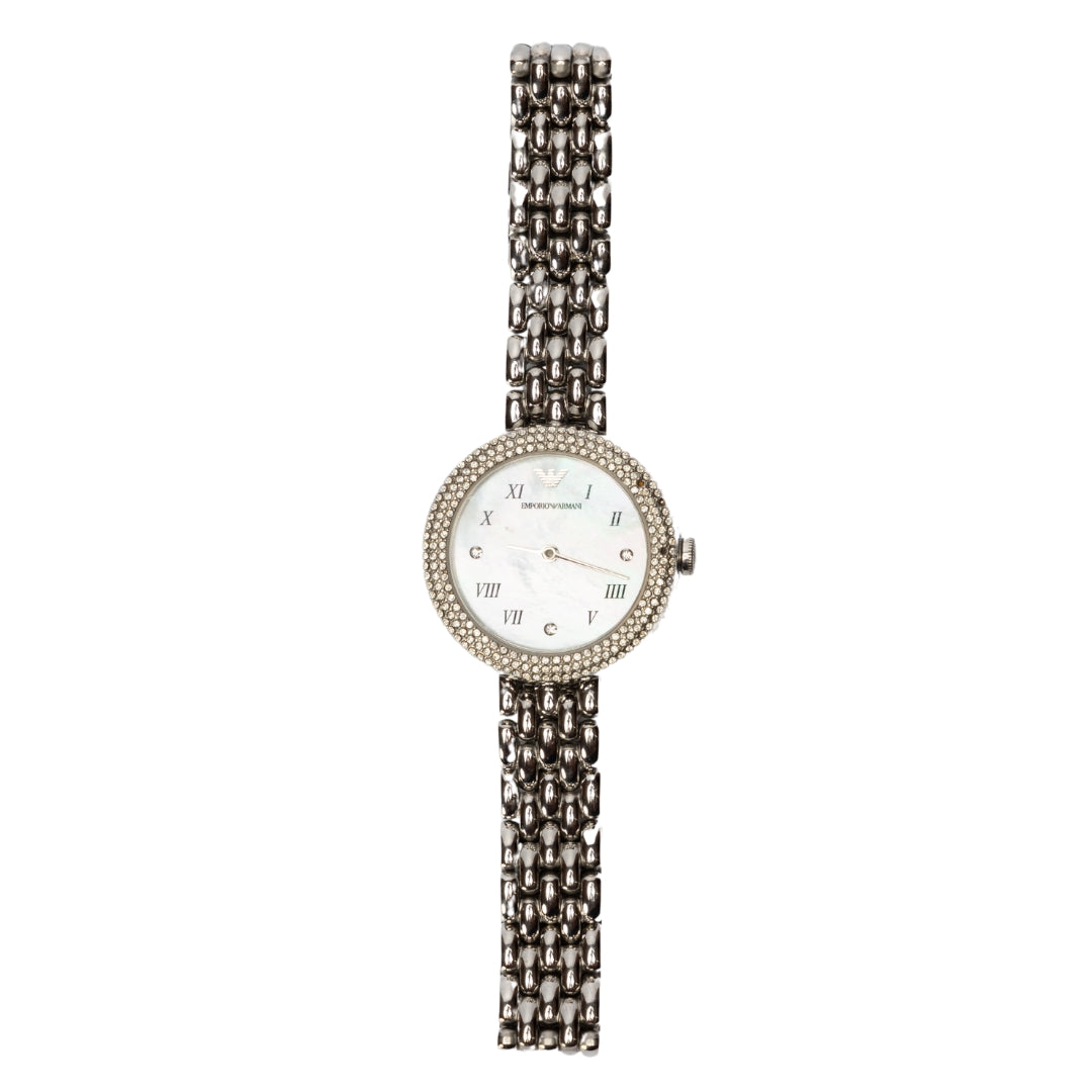 Emporio Armani Analog Silver Dial Watch