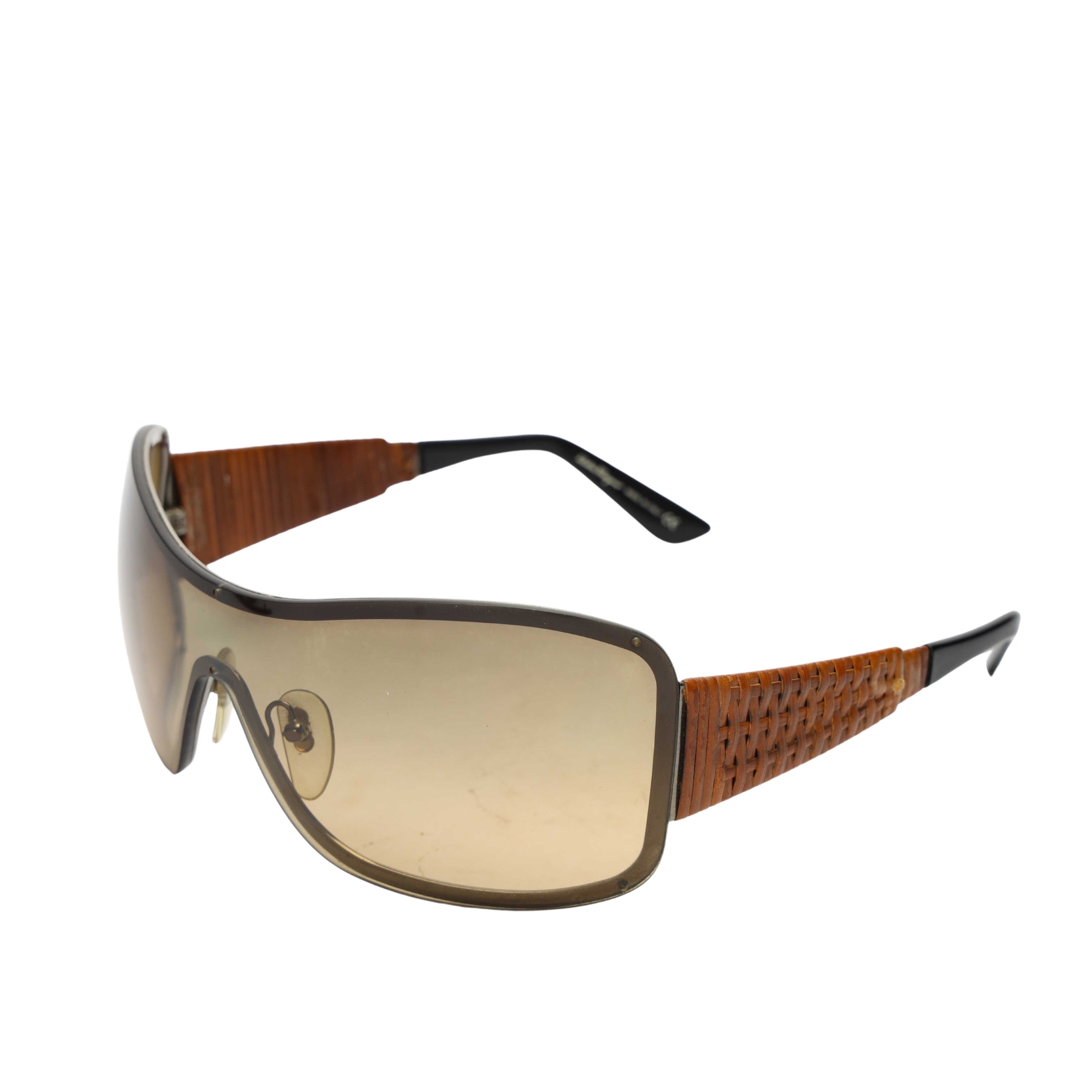 Salvatore Ferragamo Brown Shield Sunglasses