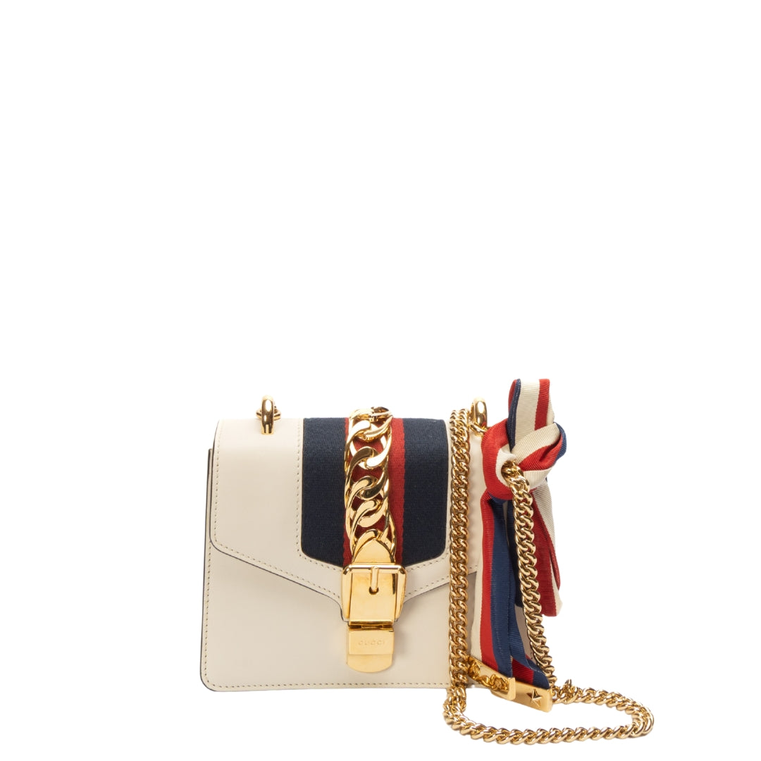 Gucci Off White Mini Sylvie Crossbody Bag