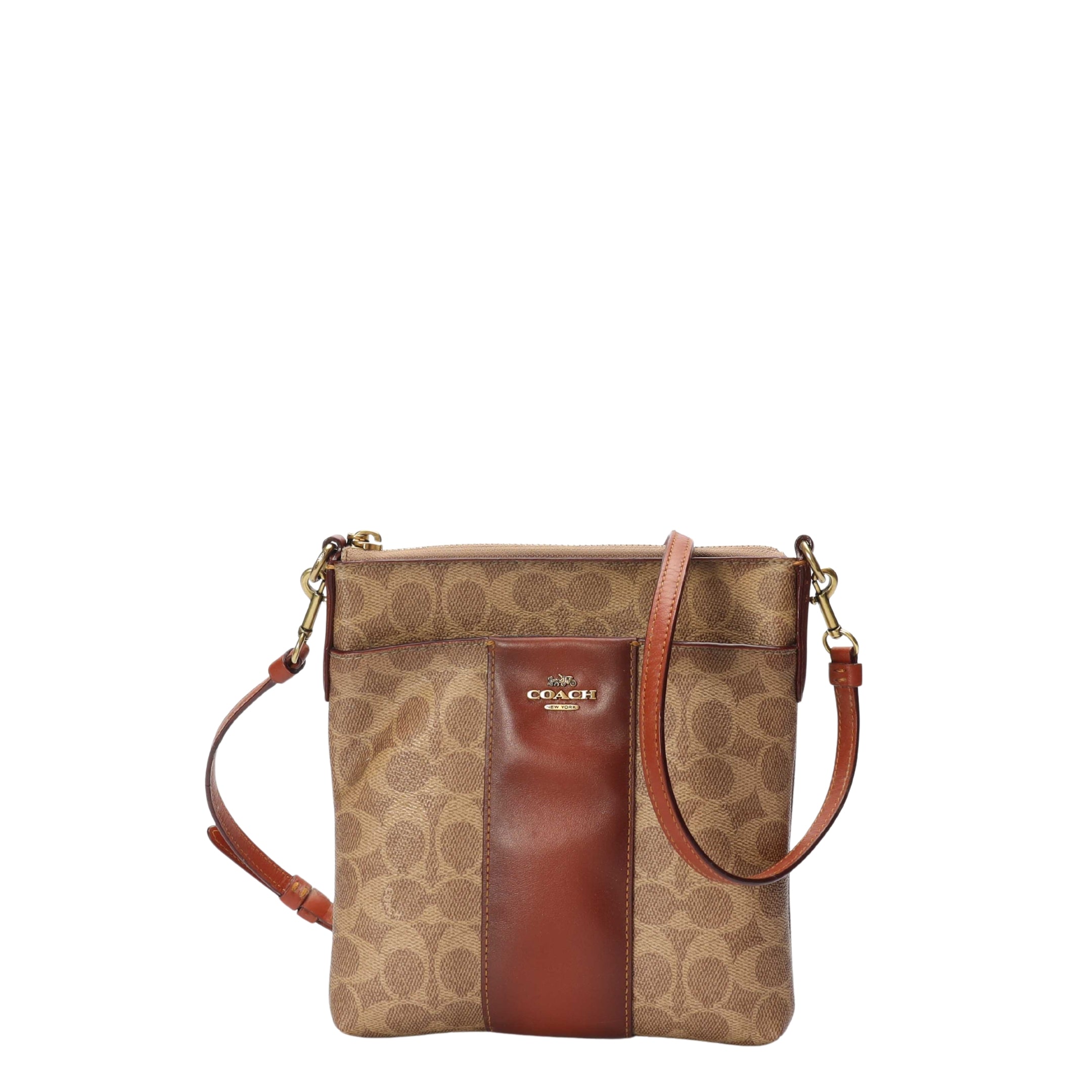 Coach Brown File Messenger Sling Bag