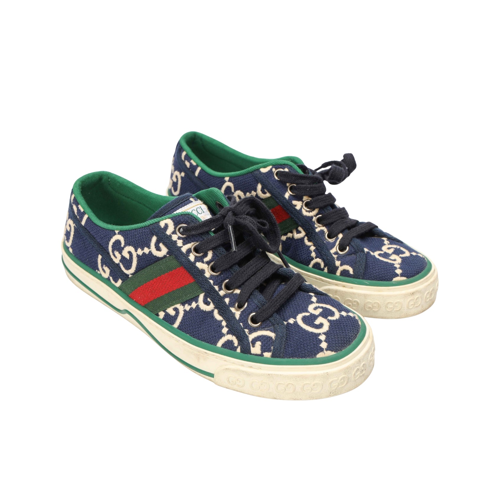 Gucci Blue GG Tennis 1977 Low Top Sneakers