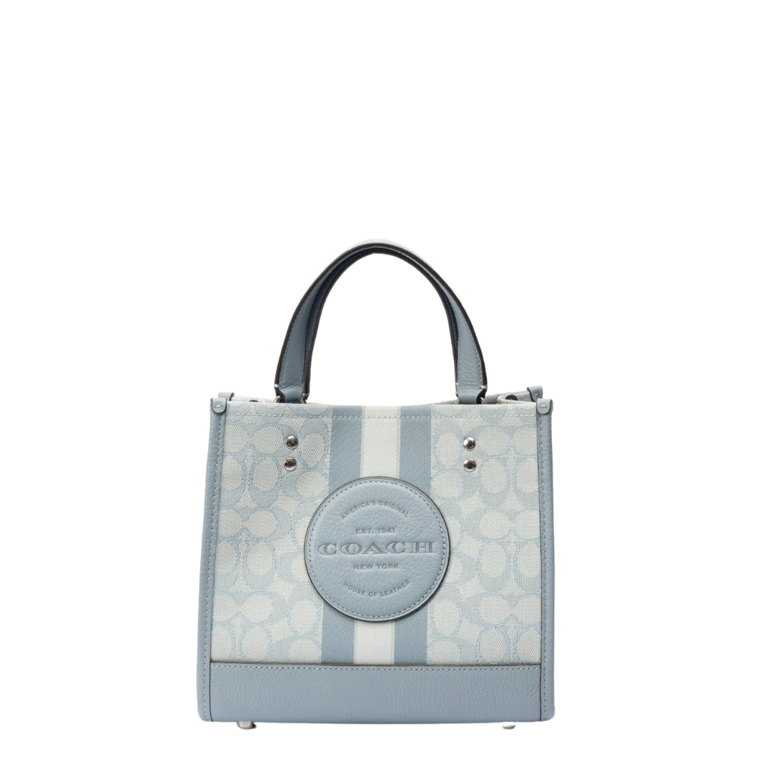 Coach Dempsey 22 in Signature Jacquard Tote