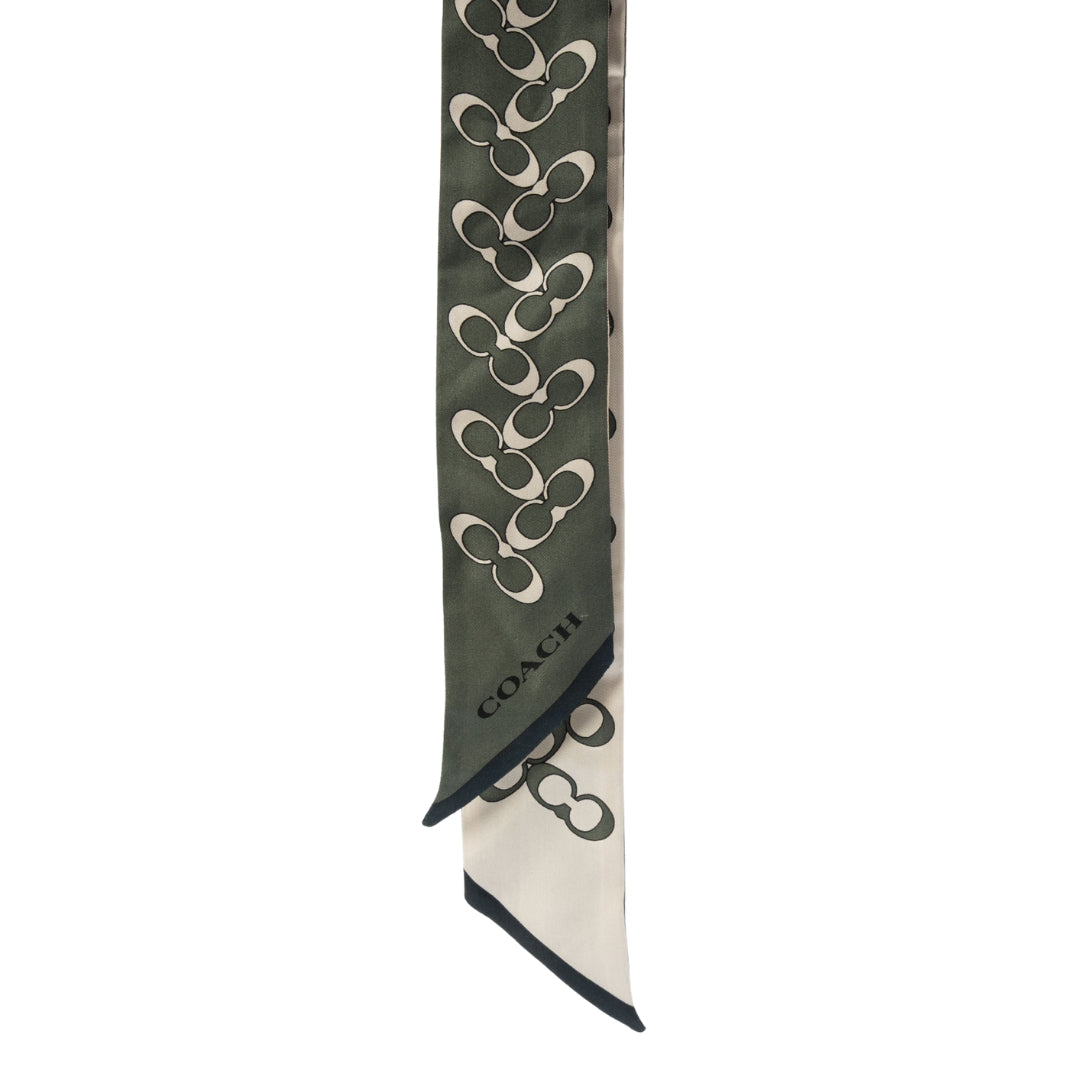 Coach Signature Silk Skinny Scarf