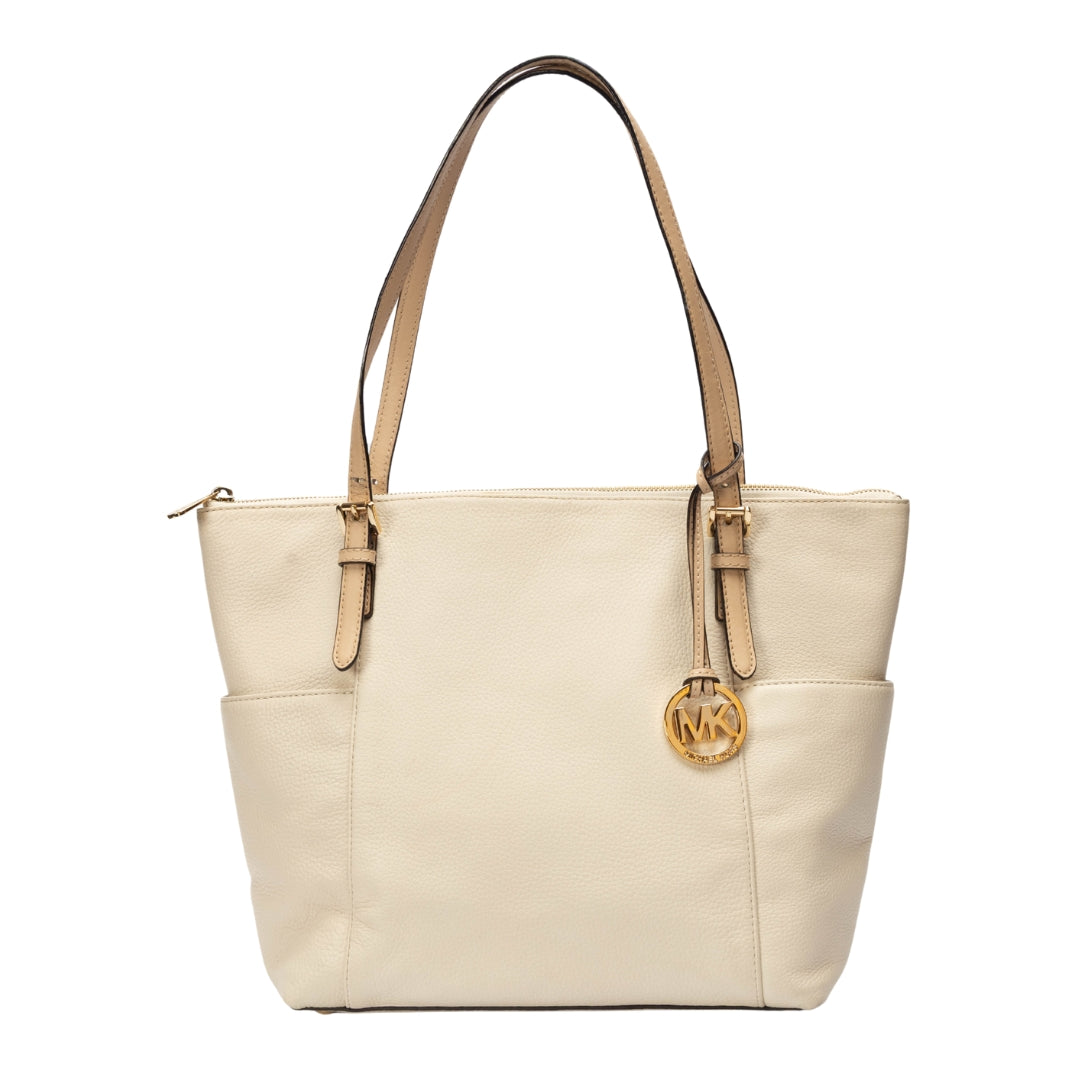 Michael Kors Beige Jet Set Large Tote Bag