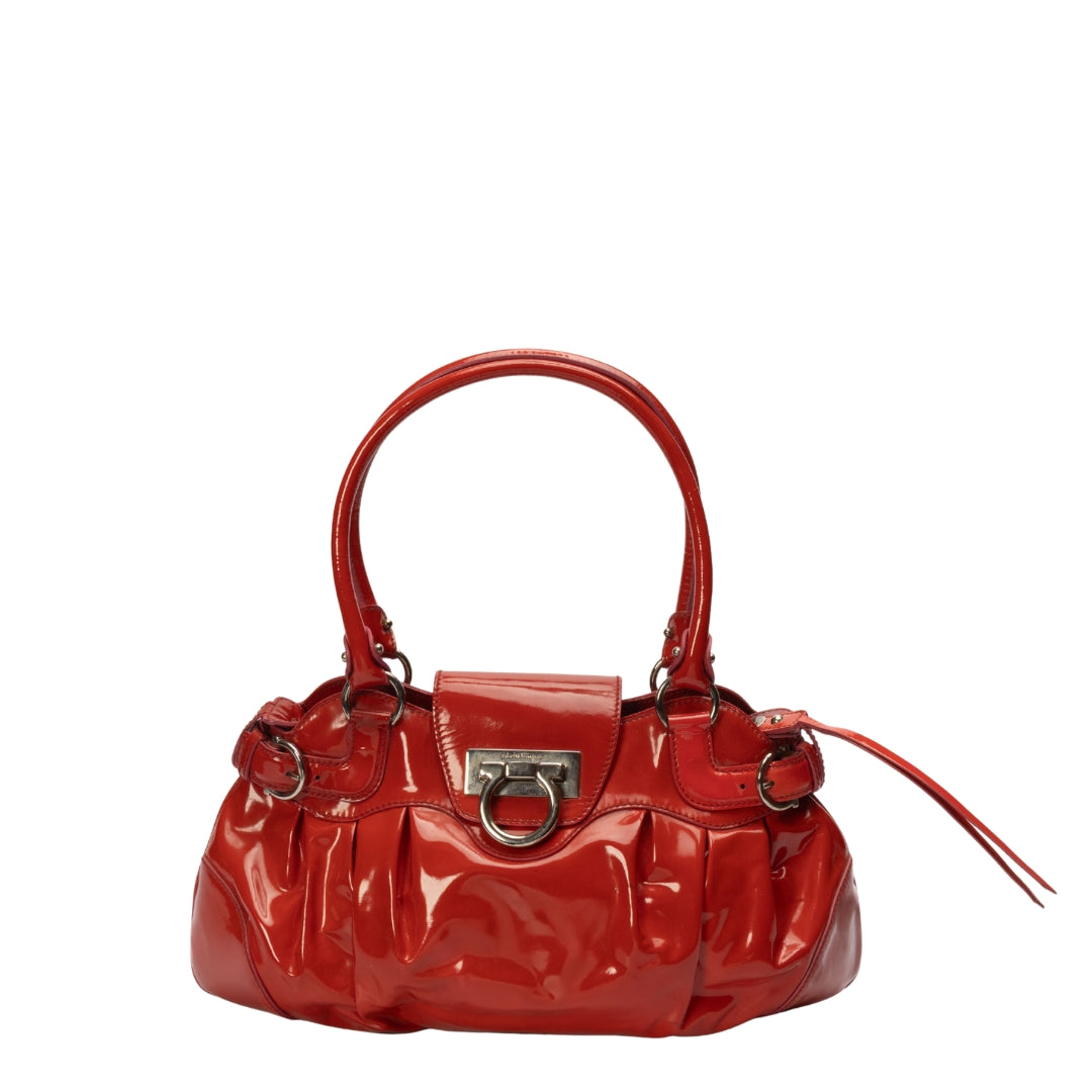 Salvatore Ferragamo Red Marisa Satchel