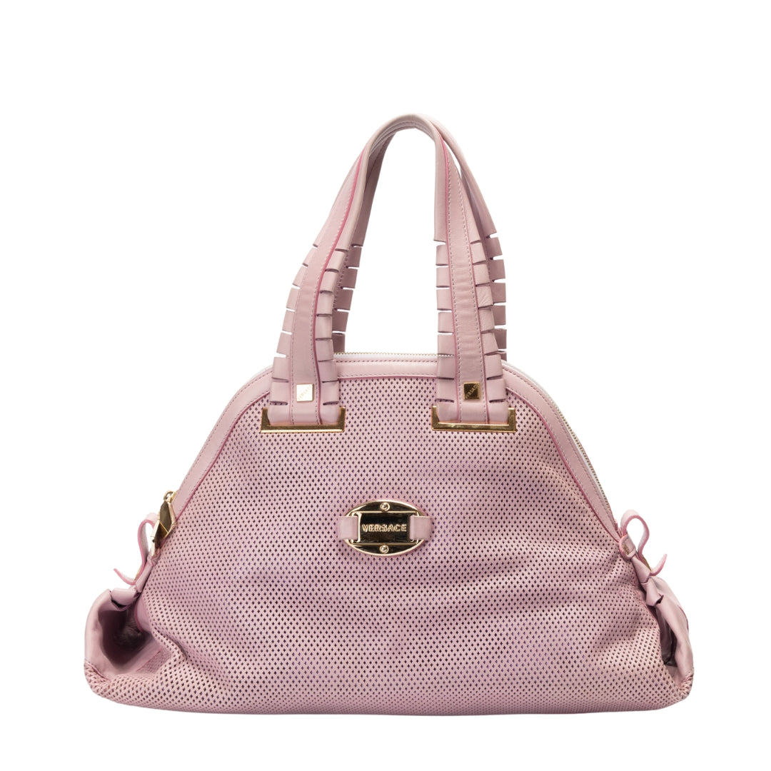 Versace Textured Dome-Shaped Shoulder Bag