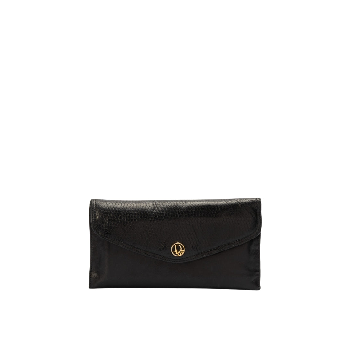 Dior Miss Caro Black Voyageur Slim Wallet