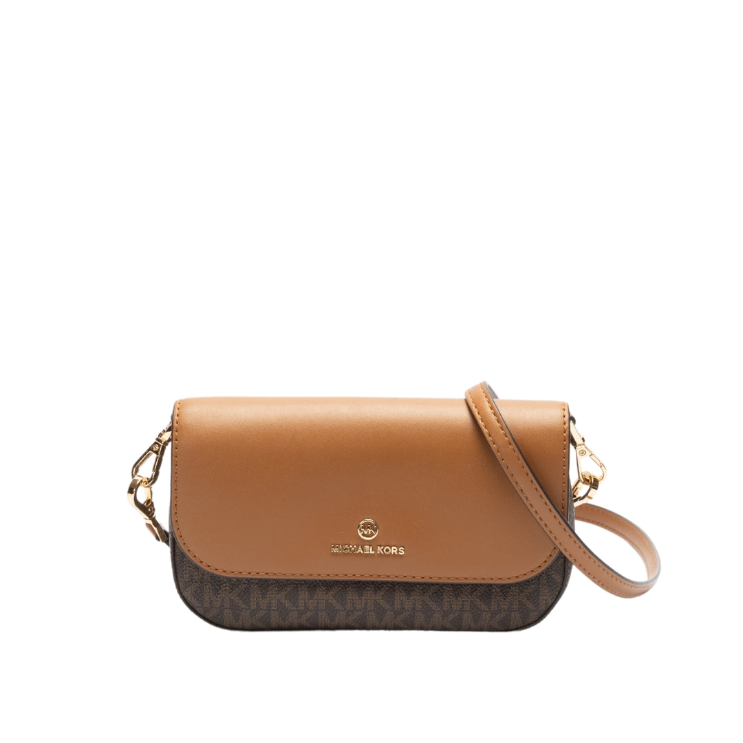 Michael Kors Jet Set Brown Acorn Crossbody Bag