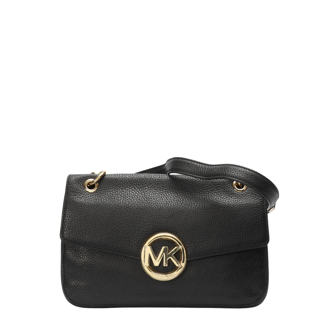 Michael Kors Black Samira Flap Crossbody Bag