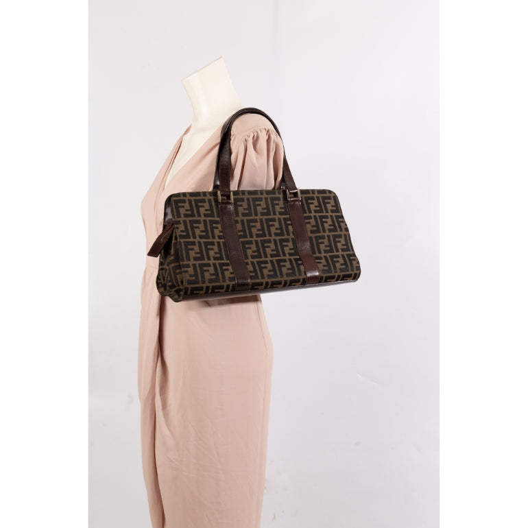 Fendi Brown Zucca Canvas Handbag