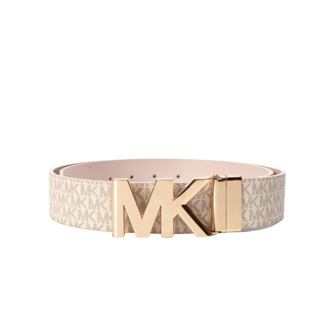 Michael Kors Logo Print Reversible Leather Belt