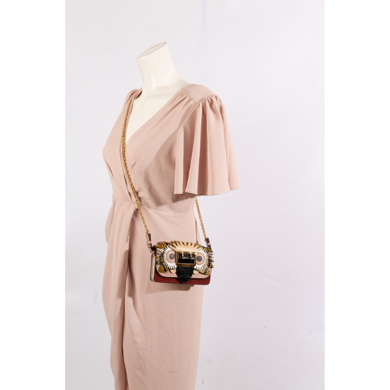 Burberry The Mini Buckle Beasts Chain Bag