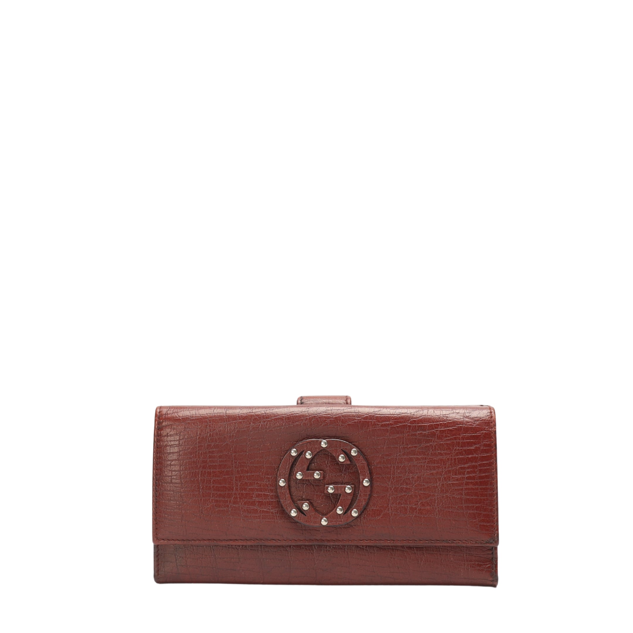 Gucci Brick Soho Studded Continental Wallet